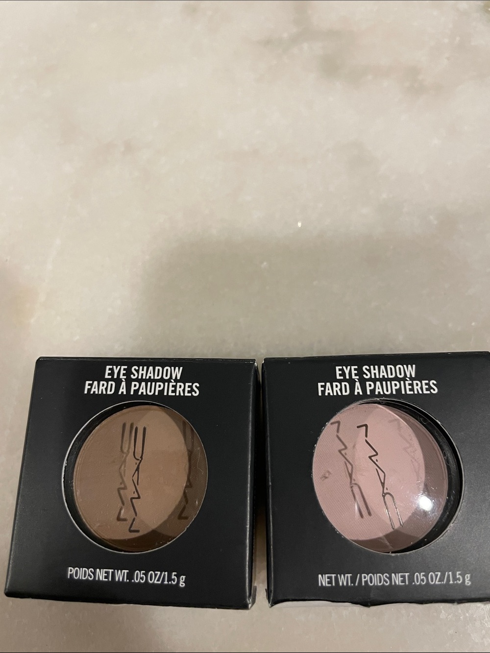 MAC Cosmetics Dual Single Eyeshadows — Warm Brown & Soft Pink